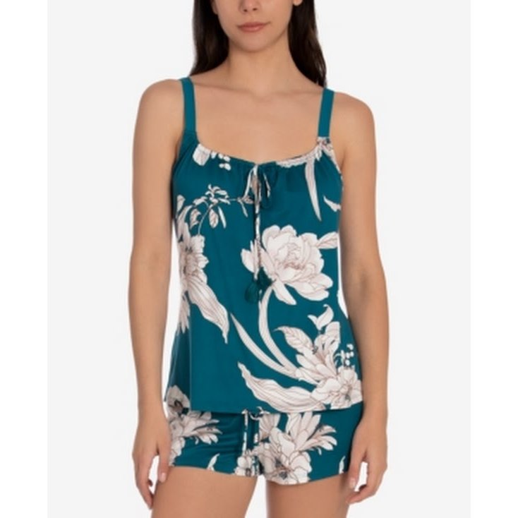 Linea Donatella Floral-Print Cami Top, Size Xl